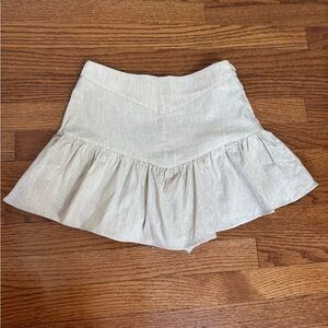 Zara Cream Ruffle mini Skort